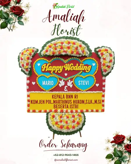 Papan Bunga Pernikahan Hambalang